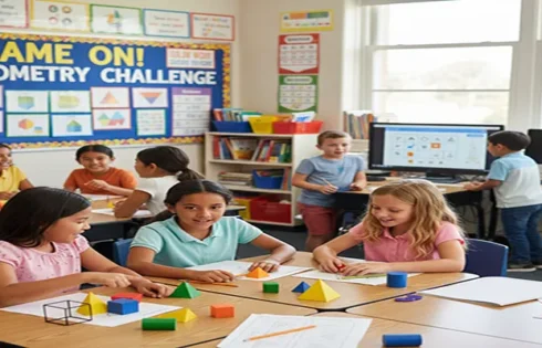 Game On! Free Classroom Math Games for 5th Grade Geometry Review